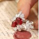 Ruif Jewelry Classic Design 9K White Gold 6.03ct Red Color Lab Grown Ruby Ring Gemstone Jewelry
