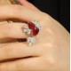 Ruif Jewelry Classic Design 9K White Gold 6.03ct Red Color Fielld Natural Ruby Ring Gemstone Jewelry Ruif Jewelry Classic Design 9K White Gold 6.03ct Red Color Fielld Natural Ruby Ring Gemstone Jewelry