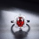 Ruif Jewelry Classic Design 9K White Gold 3.43ct Red Color Lab Grown Ruby Ring Gemstone Jewelry Ruif Jewelry Classic Design 9K White Gold 3.43ct Red Color Lab Grown Ruby Ring Gemstone Jewelry