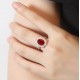 Ruif Jewelry Classic Design 9K White Gold 3.43ct Red Color Lab Grown Ruby Ring Gemstone Jewelry