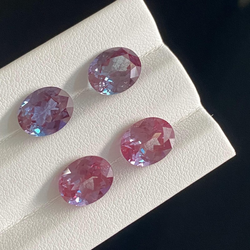 Ruif Jewelry New Product Oval Shape Color-changing Lab Grown Alexandrite Gemstone For Diy Jewelry