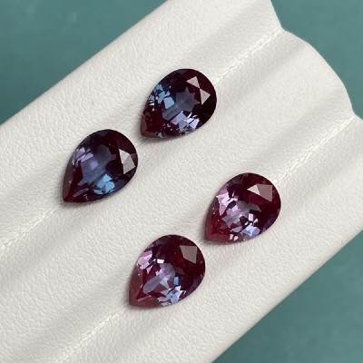  Ruif Jewelry Pear Shape Color-changing Lab Grown Alexandrite Gemstone For Diy Jewelry Making