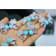 Ruif Jewelry S925 Silver 20x27mm Turquoise /Queen Shell Earrings Blue/Pink Color Gemstone Fashion Jewelry Ruif Jewelry S925 Silver 20x27mm Turquoise /Queen Shell Earrings Blue/Pink Color Gemstone Fashion Jewelry