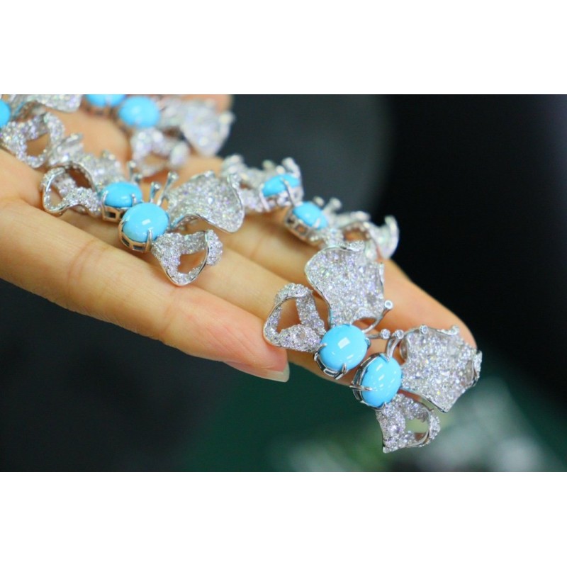Ruif Jewelry S925 Silver 20x27mm Turquoise /Queen Shell Earrings Blue/Pink Color Gemstone Fashion Jewelry Ruif Jewelry S925 Silver 20x27mm Turquoise /Queen Shell Earrings Blue/Pink Color Gemstone Fashion Jewelry