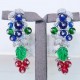 Ruif Jewelry Fruits silk bag Earrings S925 Silver Earrings Fancy Color 5A Cubic Zircona Gemstone Fashion Jewelry