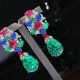 Ruif Jewelry Fruits silk bag Earrings S925 Silver Earrings Fancy Color 5A Cubic Zircona Gemstone Fashion Jewelry