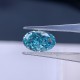  RUIF Jewelry Oval Shape L-Aquamarine Color Crushed Ice Cutting Cubic Zirconia Stone Hand Make High Carbon CZ Diamond
