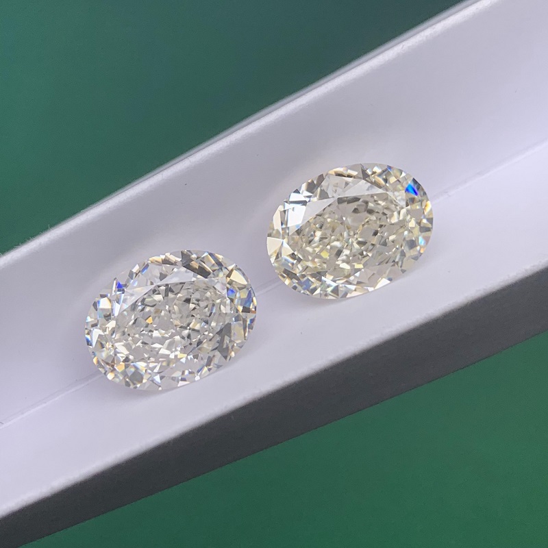  RUIF Jewelry Oval Shape White-G Color Crushed Ice Cutting Cubic Zirconia Stone Hand Make High Carbon CZ Diamond