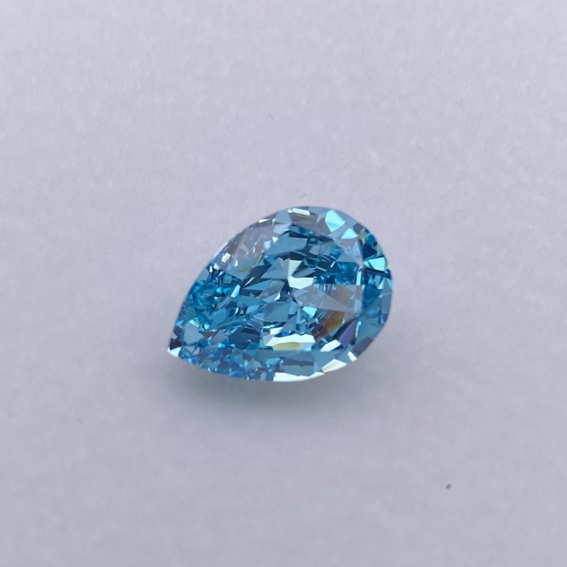 RUIF Jewelry Pear Shape M-Aquamarine Color Crushed Ice Cutting Cubic Zirconia Stone Hand Make High Carbon CZ Diamond RUIF Jewelry Pear Shape M-Aquamarine Color Crushed Ice Cutting Cubic Zirconia Stone Hand Make High Carbon CZ Diamond
