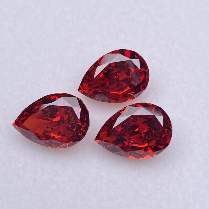 RUIF Jewelry Pear Shape Red Color Crushed Ice Cutting Cubic Zirconia Stone High Carbon Diamond Loose CZ for Jewelry Making RUIF Jewelry Pear Shape Red Color Crushed Ice Cutting Cubic Zirconia Stone High Carbon Diamond Loose CZ for Jewelry Making