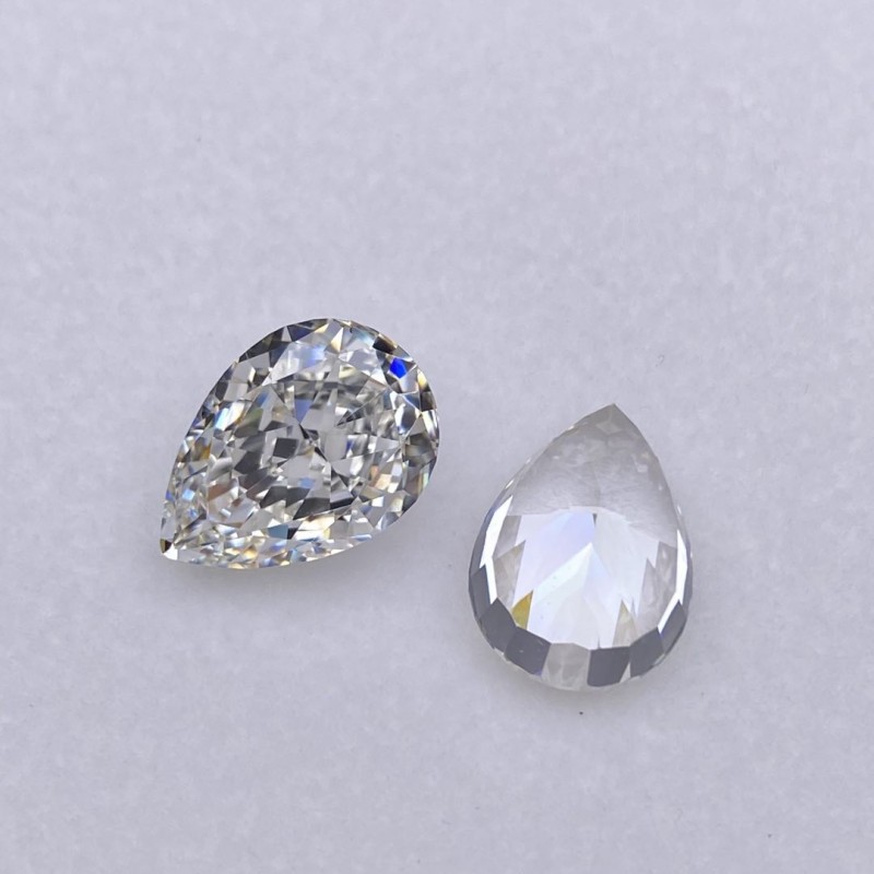 RUIF Jewelry Pear Shape White-G Color Crushed Ice Cutting Cubic Zirconia Stone Hand Make High Carbon CZ Diamond RUIF Jewelry Pear Shape White-G Color Crushed Ice Cutting Cubic Zirconia Stone Hand Make High Carbon CZ Diamond