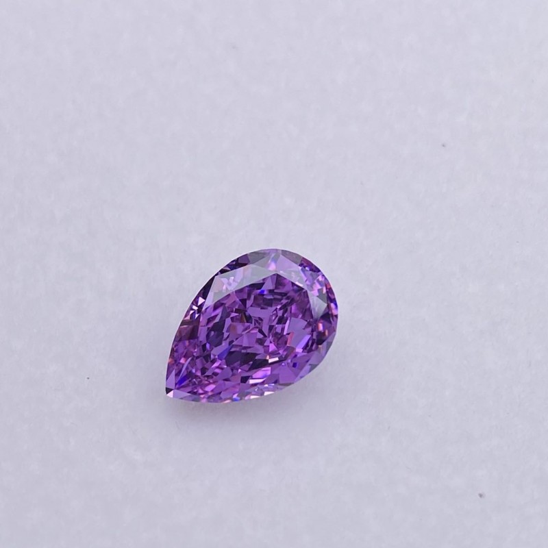 RUIF Jewelry Pear Shape Fancy Purple Color Crushed Ice Cutting Cubic Zirconia Stone Hand Make High Carbon CZ Diamond RUIF Jewelry Pear Shape Fancy Purple Color Crushed Ice Cutting Cubic Zirconia Stone Hand Make High Carbon CZ Diamond