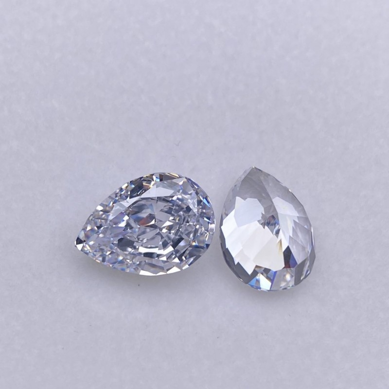 RUIF Jewelry Pear Shape White-D Color Crushed Ice Cutting Cubic Zirconia Stone Hand Make High Carbon CZ Diamond RUIF Jewelry Pear Shape White-D Color Crushed Ice Cutting Cubic Zirconia Stone Hand Make High Carbon CZ Diamond