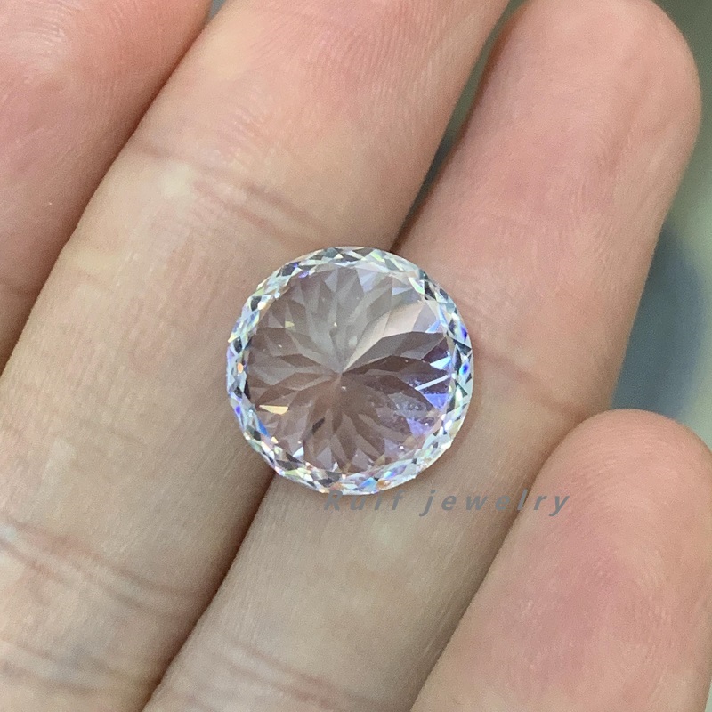  RUIF Jewelry Round Shape White-D Color Million Cutting Cubic Zirconia Stone Hand Make High Carbon CZ Diamond