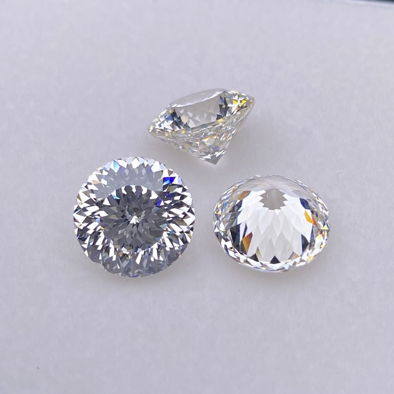 RUIF Jewelry Round Shape White-G Color Million Cutting Cubic Zirconia Stone Hand Make High Carbon CZ Diamond RUIF Jewelry Round Shape White-G Color Million Cutting Cubic Zirconia Stone Hand Make High Carbon CZ Diamond