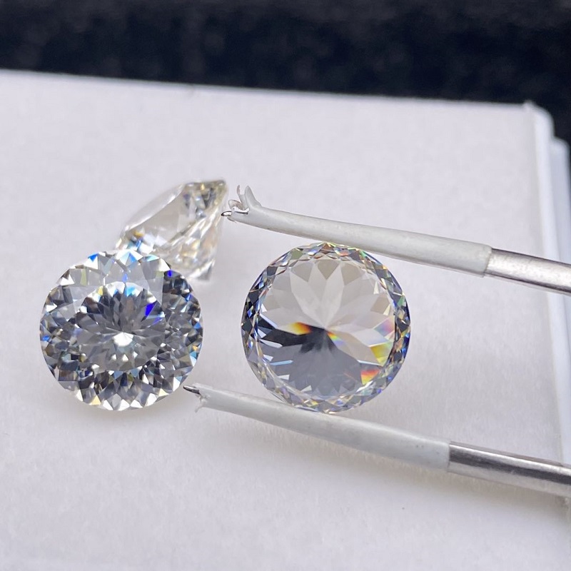 RUIF Jewelry Round Shape White-G Color Million Cutting Cubic Zirconia Stone Hand Make High Carbon CZ Diamond RUIF Jewelry Round Shape White-G Color Million Cutting Cubic Zirconia Stone Hand Make High Carbon CZ Diamond