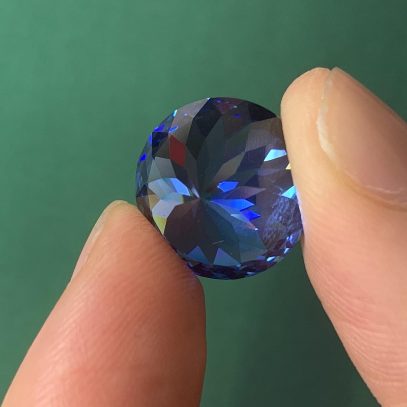  RUIF Jewelry Roud Shape Sapphire Blue Color Million Cutting Cubic Zirconia Stone High Carbon Diamond Loose CZ for Jewelry Making