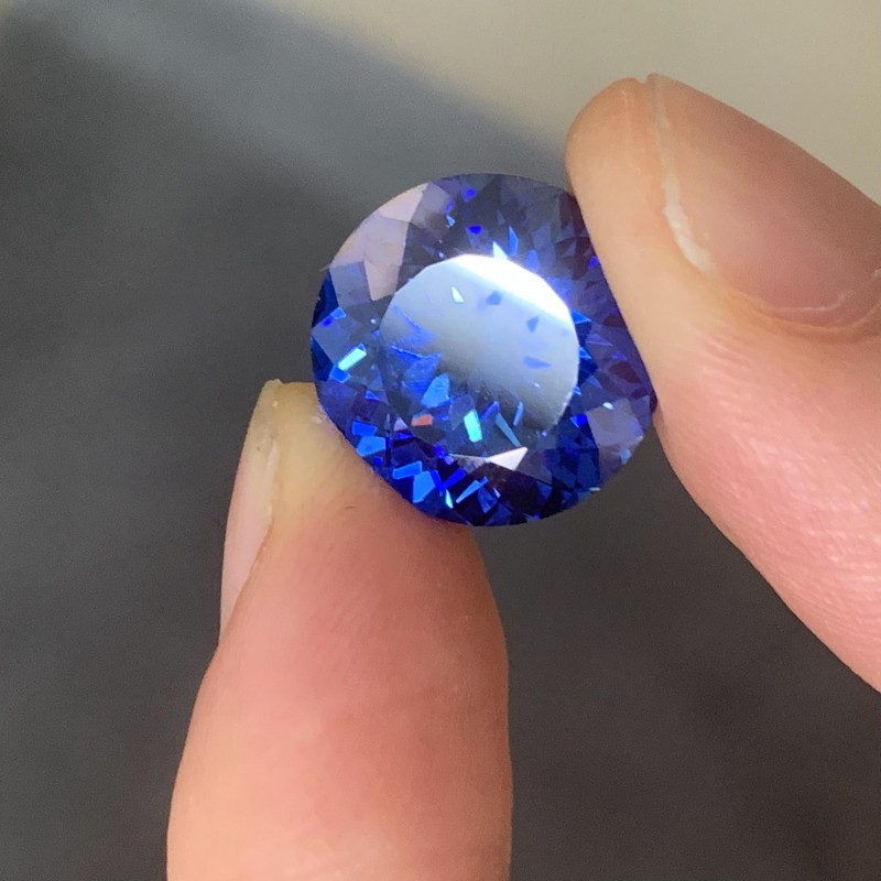  RUIF Jewelry Roud Shape Sapphire Blue Color Million Cutting Cubic Zirconia Stone High Carbon Diamond Loose CZ for Jewelry Making