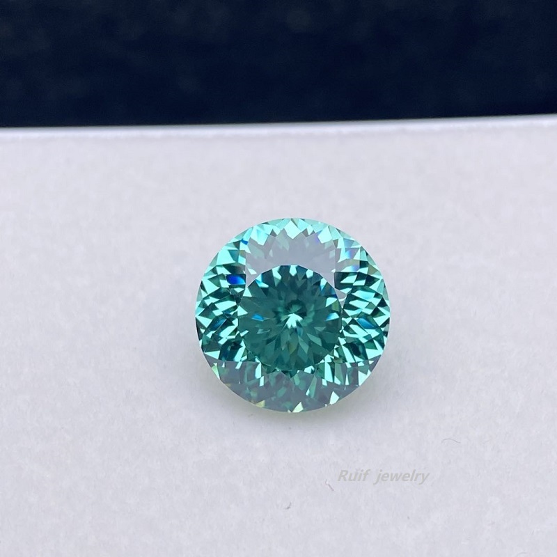 RUIF Jewelry Round Shape Paraiba-A Color Million Cutting Cubic Zirconia Stone High Carbon Diamond Loose CZ for Jewelry Making RUIF Jewelry Round Shape Paraiba-A Color Million Cutting Cubic Zirconia Stone High Carbon Diamond Loose CZ for Jewelry Making