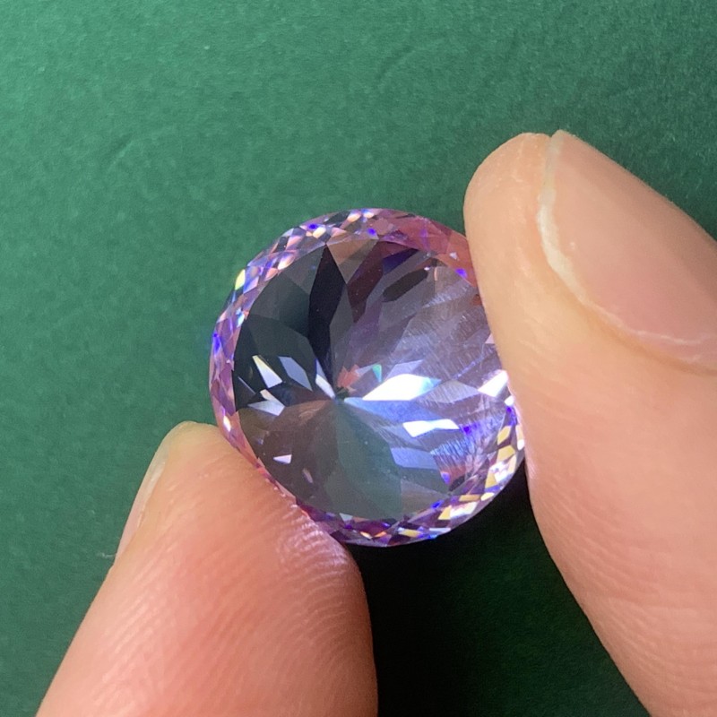  RUIF Jewelry Roud Shape Lavevder Color Million Cutting Cubic Zirconia Stone High Carbon Diamond Loose CZ for Jewelry Making