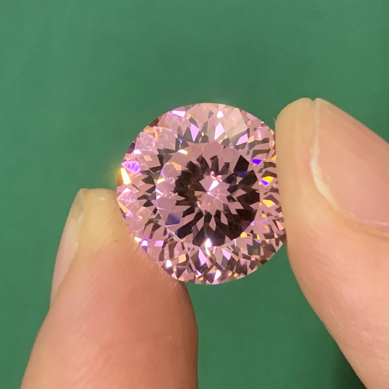  RUIF Jewelry Roud Shape Padparadscha Color Million Cutting Cubic Zirconia Stone High Carbon Diamond Loose CZ for Jewelry Making