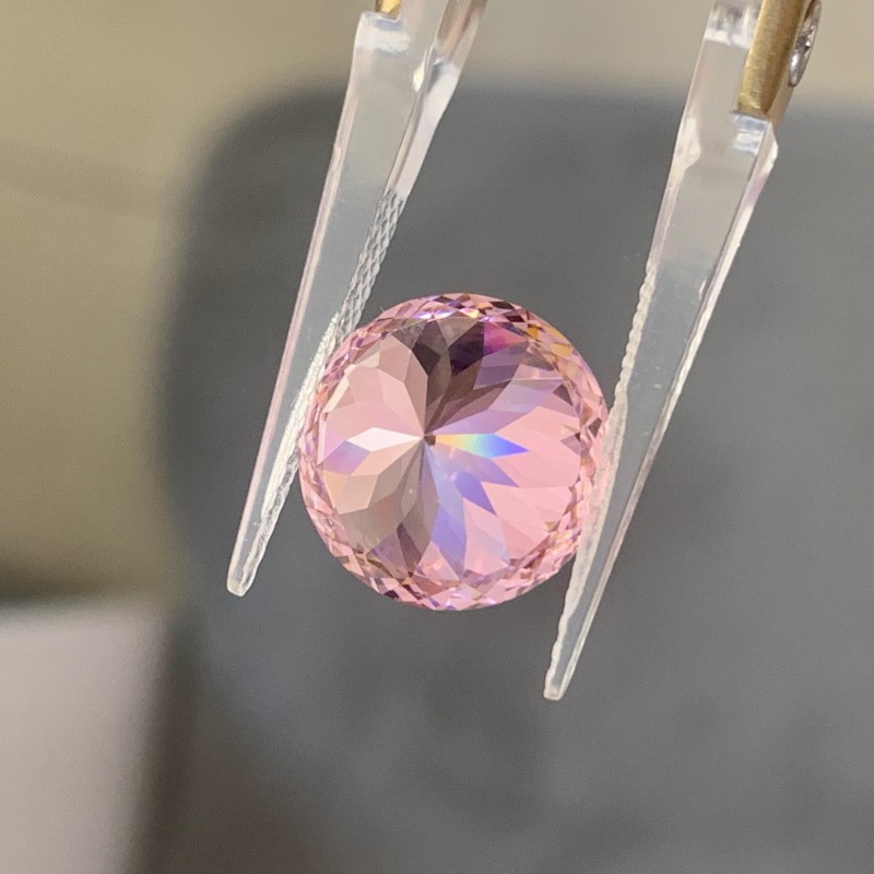  RUIF Jewelry Roud Shape Padparadscha Color Million Cutting Cubic Zirconia Stone High Carbon Diamond Loose CZ for Jewelry Making