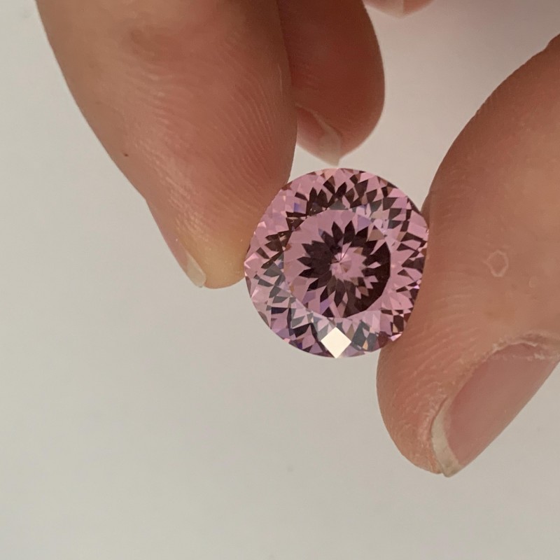  RUIF Jewelry Round Shape L-Pink Color Million Cutting Cubic Zirconia Stone Hand Make High Carbon CZ Diamond