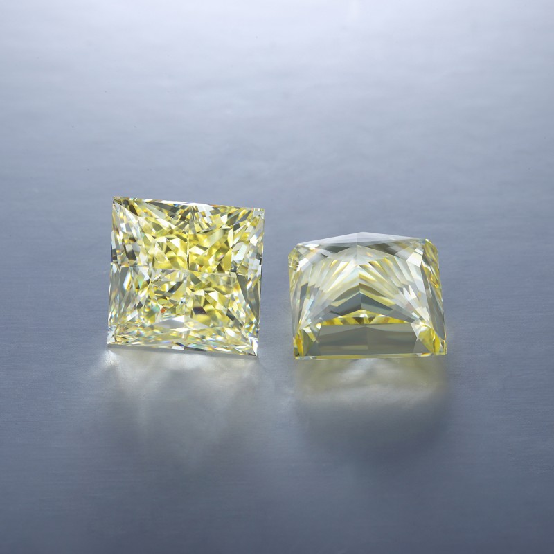 RUIF Jewelry Square Cut Yellow Color Crushed Ice Cutting Cubic Zirconia Stone High Carbon Diamond Loose CZ for Jewelry Making RUIF Jewelry Square Cut Yellow Color Crushed Ice Cutting Cubic Zirconia Stone High Carbon Diamond Loose CZ for Jewelry Making