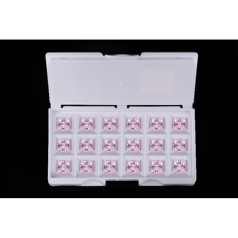 RUIF Jewelry Sqaure Cut L-pink Color Crushed Ice Cutting Cubic Zirconia Stone High Carbon Diamond Loose CZ for Jewelry Making RUIF Jewelry Sqaure Cut L-pink Color Crushed Ice Cutting Cubic Zirconia Stone High Carbon Diamond Loose CZ for Jewelry Making