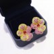 Ruif Jewelry Flower Earrings S925 Silver Earrings Red Color 5A Cubic Zircona Gemstone Fashion Jewelry Ruif Jewelry Flower Earrings S925 Silver Earrings Red Color 5A Cubic Zircona Gemstone Fashion Jewelry