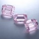 RUIF Jewelry Emerald Cut L-Pink Color Crushed Ice Cutting Cubic Zirconia Stone Hand Make High Carbon CZ Diamond