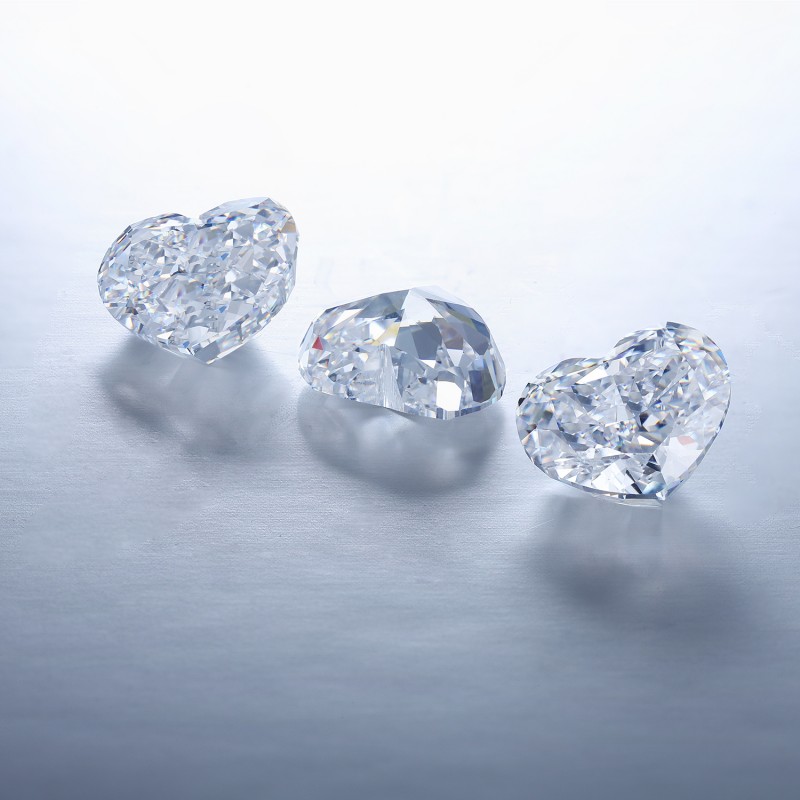 RUIF Jewelry Heart Shape White D Color Crushed Ice Cutting Cubic Zirconia Stone High Carbon Diamond Loose CZ for Jewelry Making RUIF Jewelry Heart Shape White D Color Crushed Ice Cutting Cubic Zirconia Stone High Carbon Diamond Loose CZ for Jewelry Making