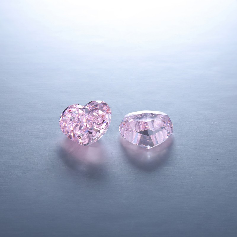 RUIF Jewelry Heart Shape L-pink Color Crushed Ice Cutting Cubic Zirconia Stone High Carbon Diamond Loose CZ for Jewelry Making RUIF Jewelry Heart Shape L-pink Color Crushed Ice Cutting Cubic Zirconia Stone High Carbon Diamond Loose CZ for Jewelry Making
