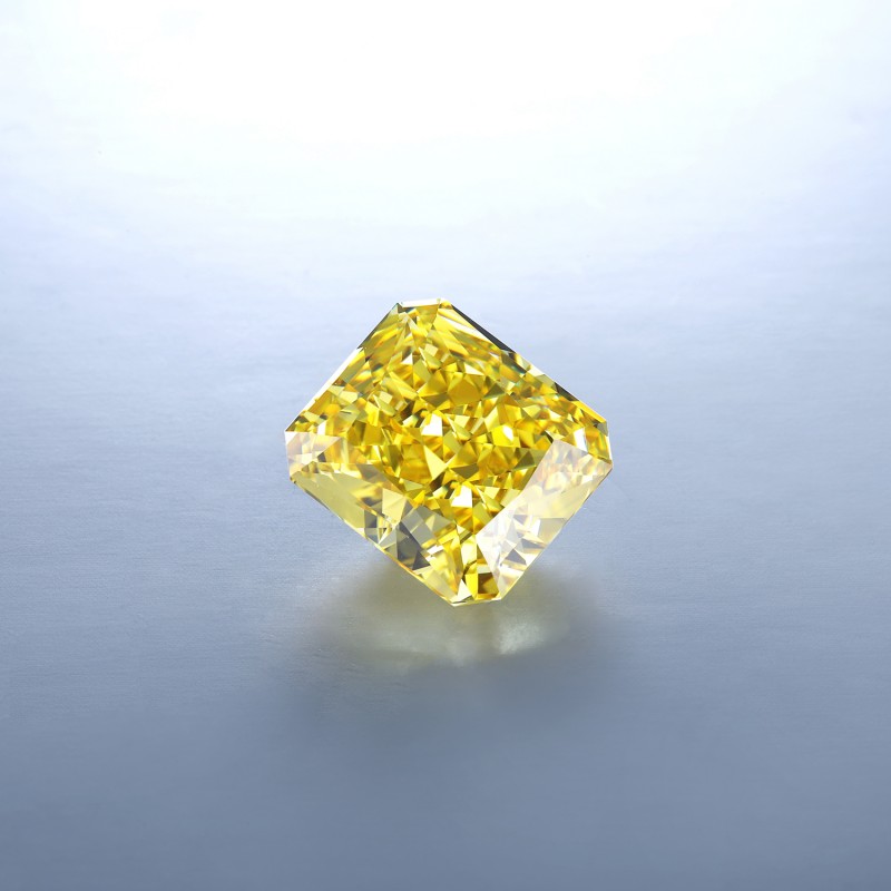  RUIF Jewelry Radiant Cut L-Yellow Color Crushed Ice Cutting Cubic Zirconia Stone Hand Make High Carbon CZ Diamond