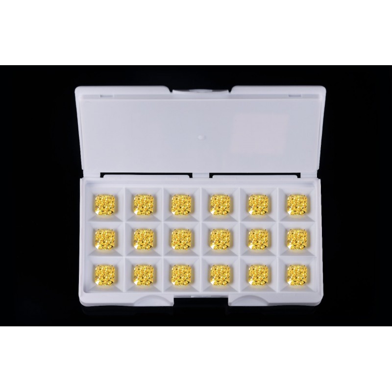  RUIF Jewelry Radiant Cut L-Yellow Color Crushed Ice Cutting Cubic Zirconia Stone Hand Make High Carbon CZ Diamond