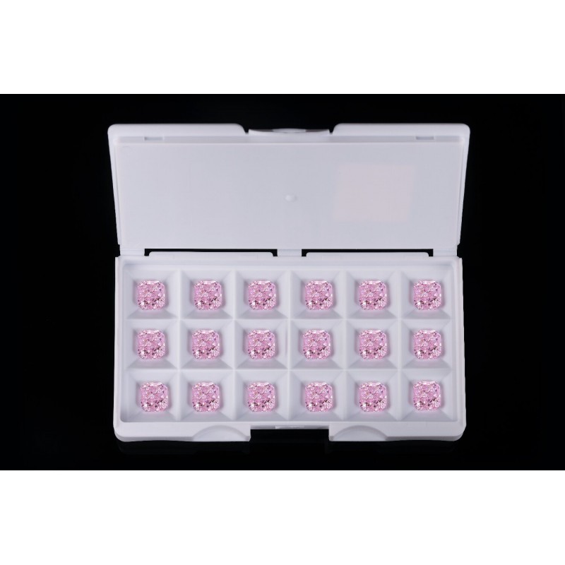  RUIF Jewelry Radiant Cut L-Pink Color Crushed Ice Cutting Cubic Zirconia Stone Hand Make High Carbon CZ Diamond