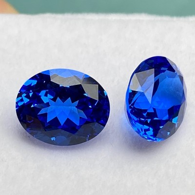 Ruif Jewelry New Brilliant Oval Cut Cornflower Blue Color Lab Grown Cobalt Spinel Gemstone For Jewelry