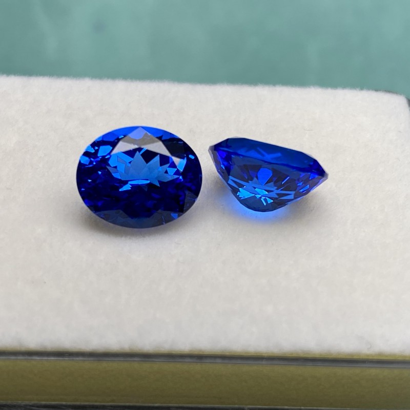 Ruif Jewelry New Brilliant Oval Cut Cornflower Blue Color Lab Grown Cobalt Spinel Gemstone For Jewelry
