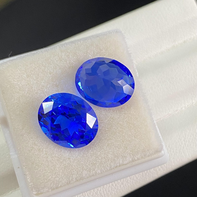 Ruif Jewelry New Brilliant Oval Cut Cornflower Blue Color Lab Grown Cobalt Spinel Gemstone For Jewelry