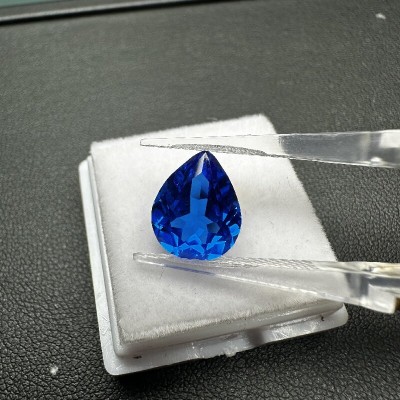 Ruif Jewelry Hand Make Pear Shape Cornflower Blue Color Lab Grown Cobalt Spinel Gemstone For Jewelry
