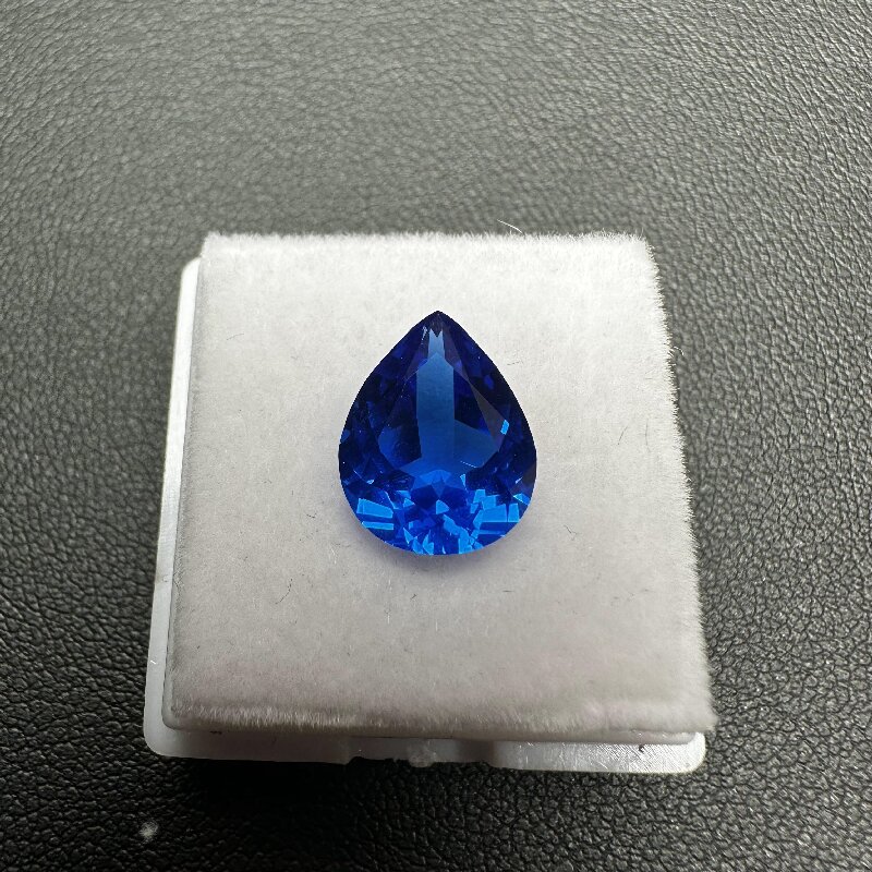 Ruif Jewelry Hand Make Pear Shape Cornflower Blue Color Lab Grown Cobalt Spinel Gemstone For Jewelry