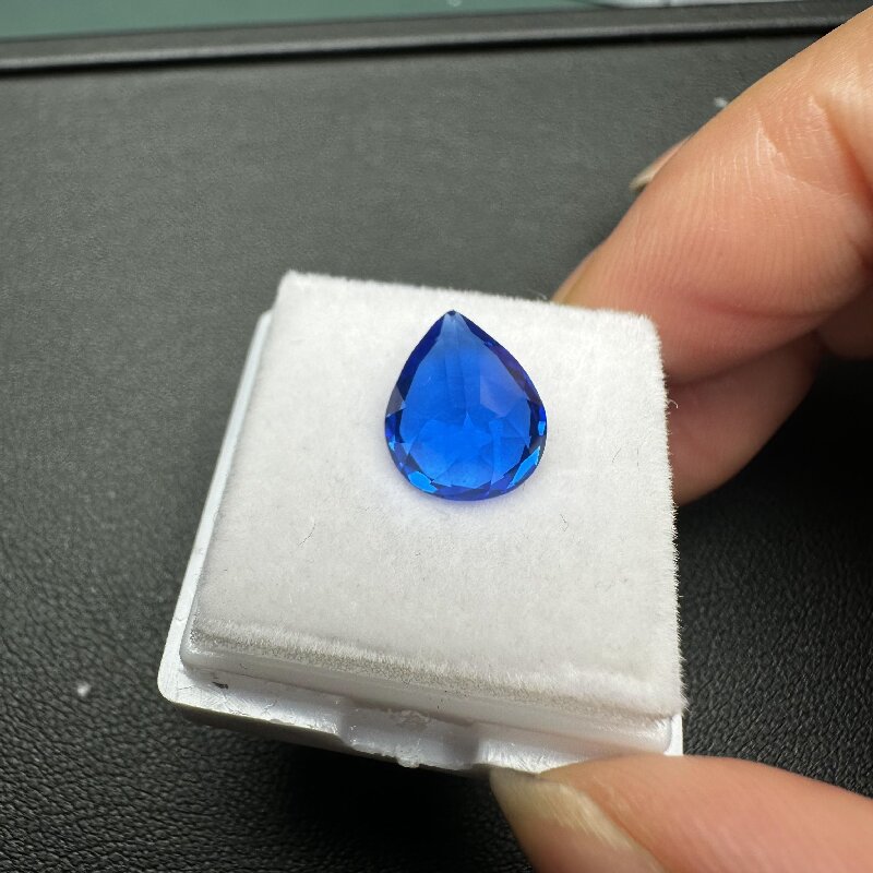 Ruif Jewelry New Brilliant Pear Shape Cornflower Blue Color Lab Grown Cobalt Spinel Gemstone For Jewelry