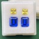 Ruif Jewelry Hand Made Lab Grown Cobalt Spinel High Quality Emerald Cut Gemstones For DIY Jewelry Rings Design