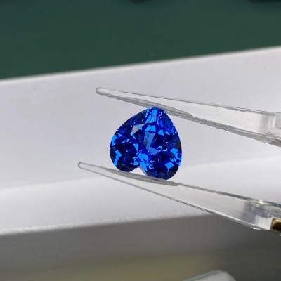 Ruif Jewelry Vivid Blue Color Heart Shape Lab Grown Cobalt Spinel Loose Gemstone for Jewelry