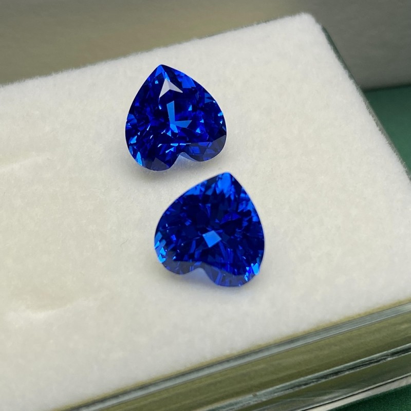 Ruif Jewelry Vivid Blue Color Heart Shape Lab Grown Cobalt Spinel Loose Gemstone for Jewelry