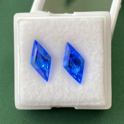 Ruif Jewelry Vivid Blue Color Kite Shape 6x12mm Lab Grown Cobalt Spinel Loose Gemstone for Jewelry