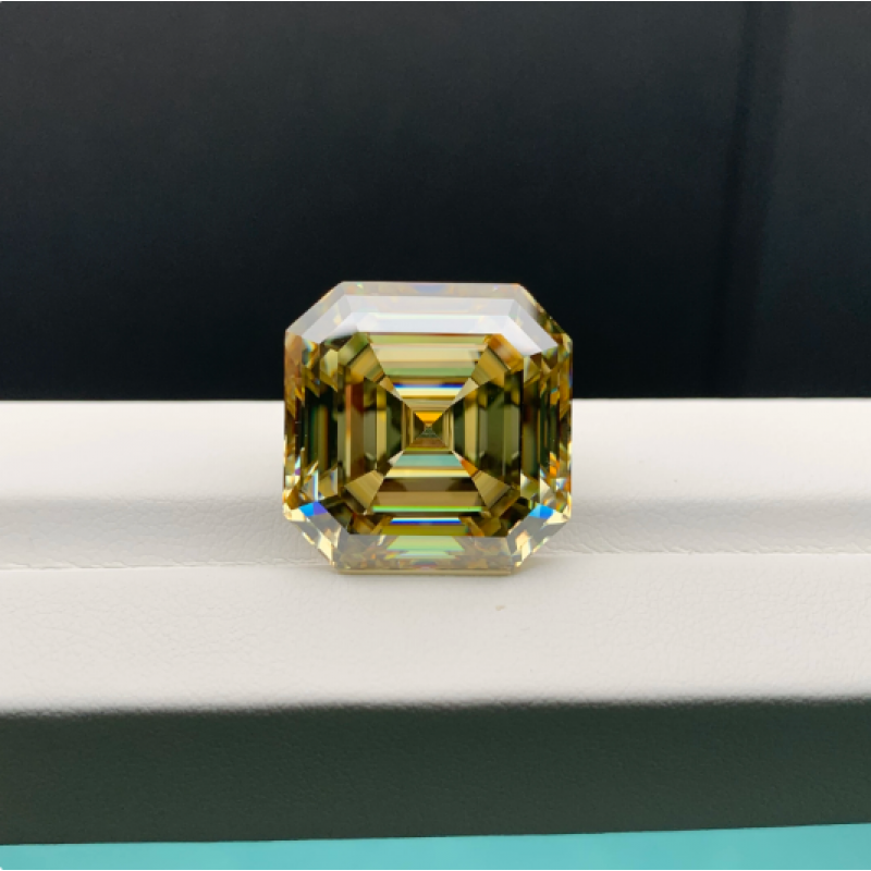 Ruif Jewelry Original Yellow Moissanite Asscher Loose Gemstone For Jewelry Making Ruif Jewelry Original Yellow Moissanite Asscher Loose Gemstone For Jewelry Making