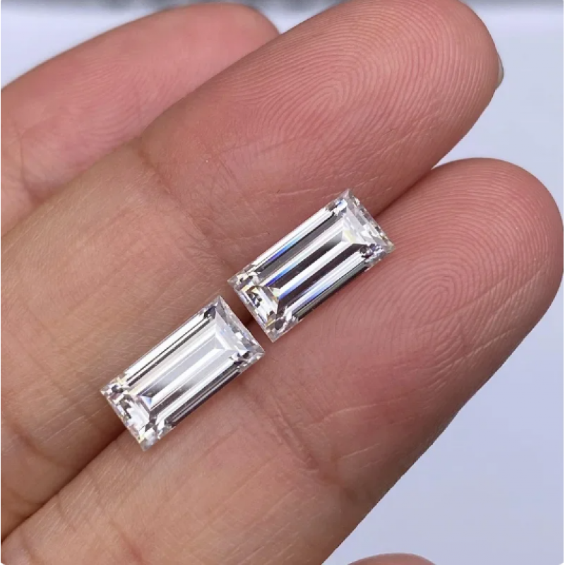 Ruif Jewelry Popular Baguette Shape Moissanite Loose Stone D VVS Certificate Moissanitediamond for Jewelry Making