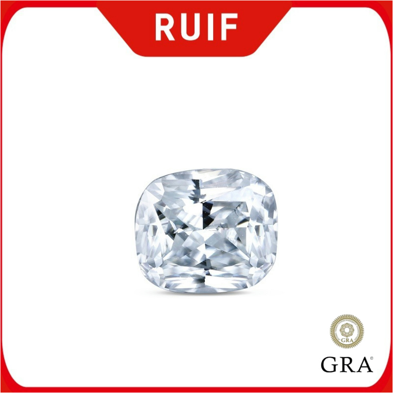 Ruif Jewelry Super White D VVS1 Rectangle Cushion Cut Moissanite Loose Gemstone Pass Positive Diamond Tester Ruif Jewelry Super White D VVS1 Rectangle Cushion Cut Moissanite Loose Gemstone Pass Positive Diamond Tester