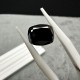 Ruif Jewelry Black Moissanite Stone Rectangular Cushion Cut Loose Gemstone For Jewelry Rings Making